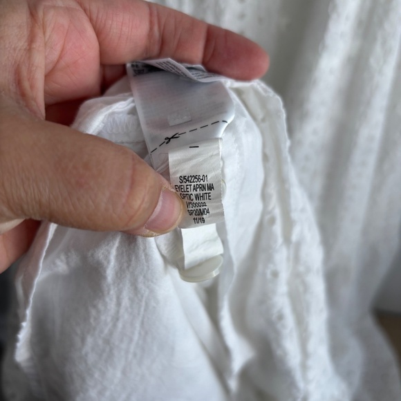 GAP Apron Eyelet Maxi Dress in Optic White - Size 12 - Picture 8 of 9